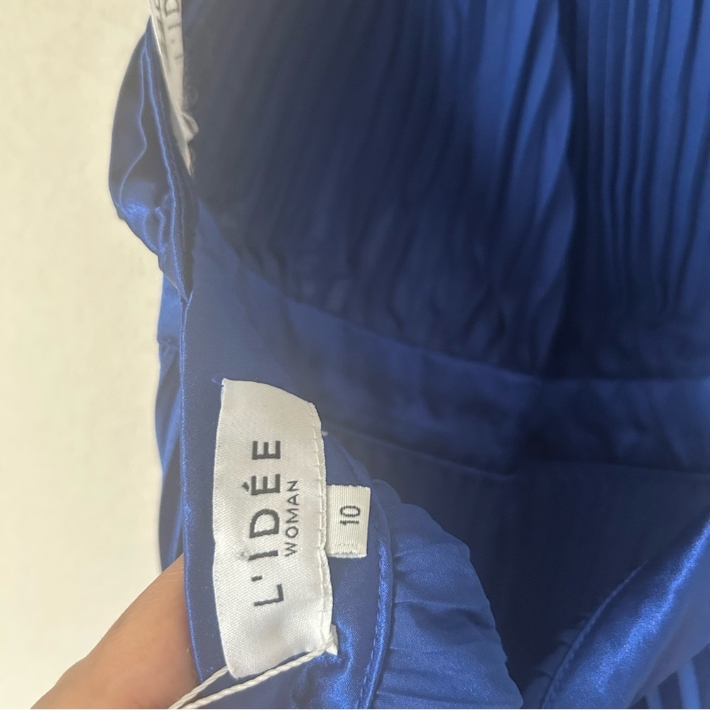 NWT L'IDÉE Cinema Low-Back Jumpsuit in Regal Blue *Flaw* - Picture 8 of 9